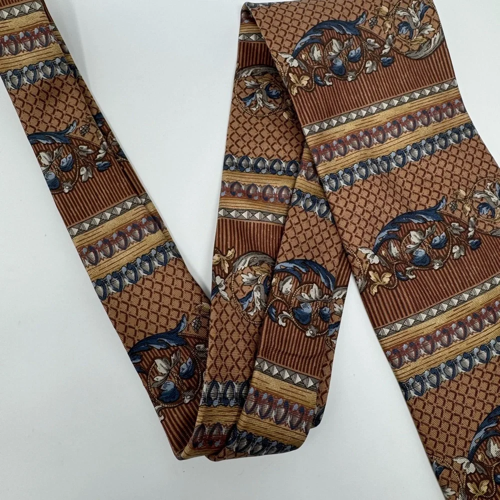 Bill Blass Silk Tie, floral,‎ pattern mix, classic, preppy, office, work, suit